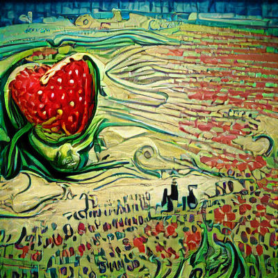Lush Strawberry Field Landscape
