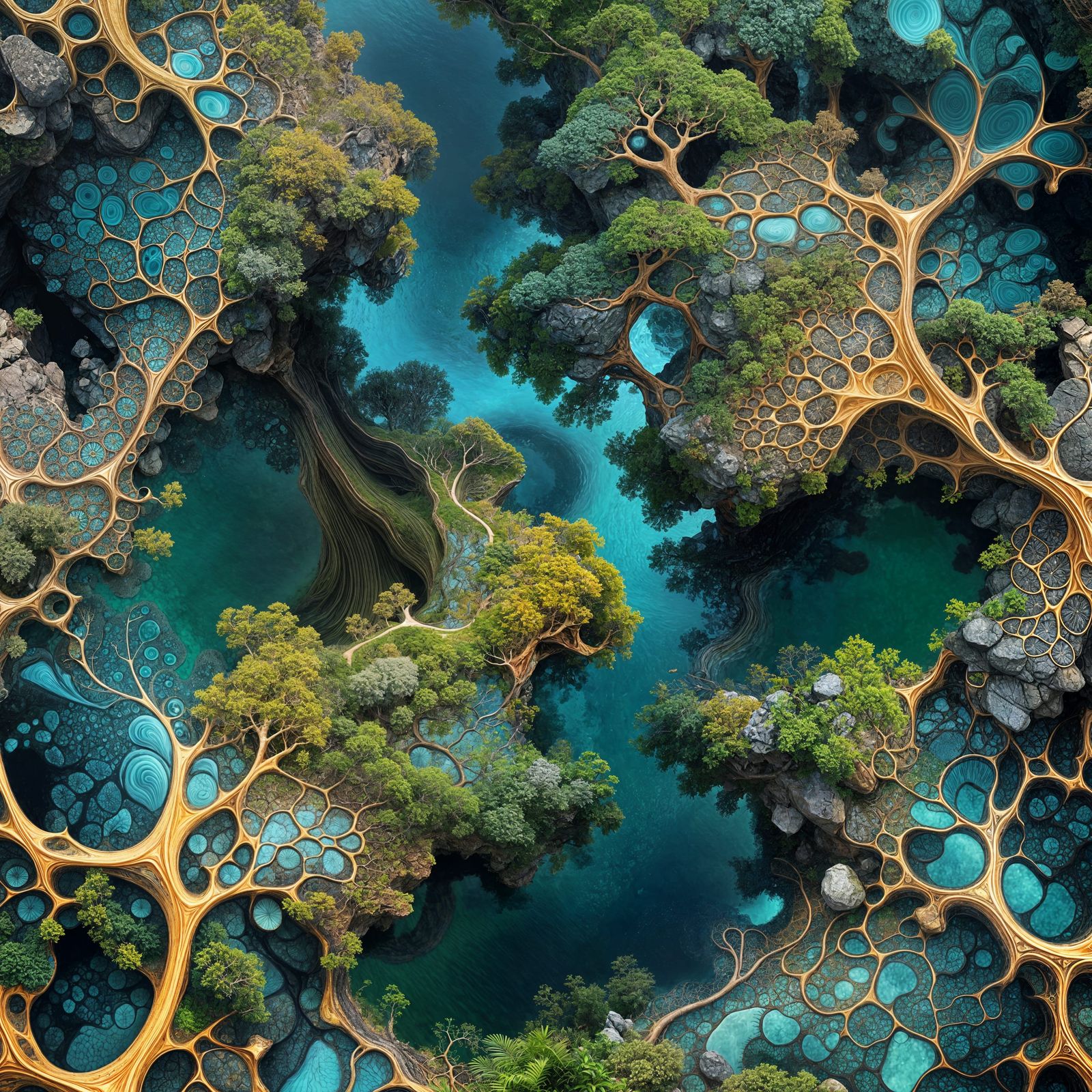Surreal Fractal Patterns in Nature: Intricate Render