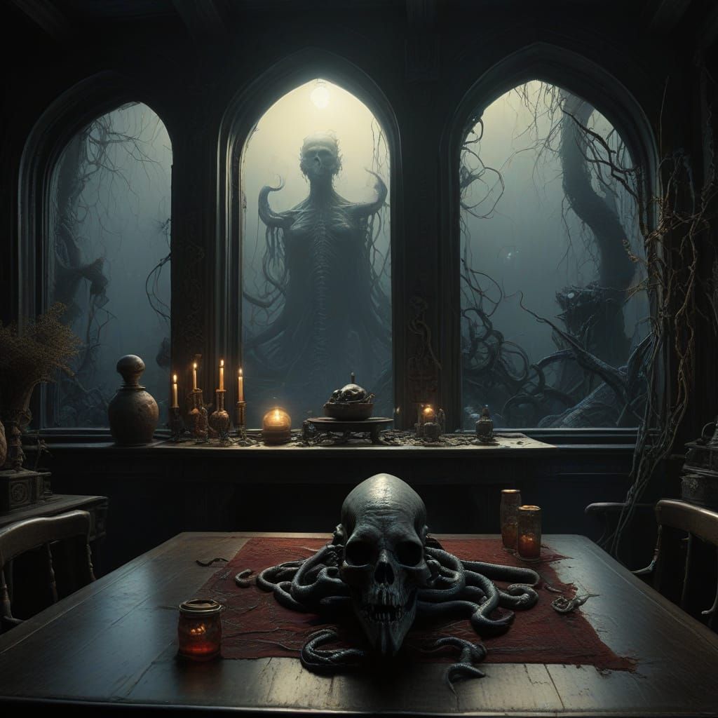 Dark Fantasy Witch Seeks Doom in Shadows