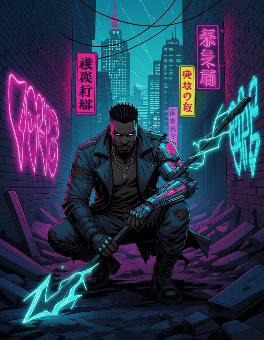 Gritty Comic Cover Art of Jax The Pulse