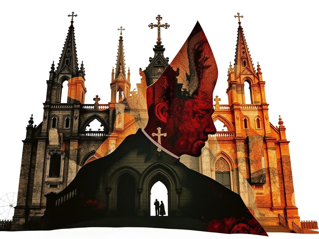 Abstract Cathedral in the Shadow of a Haunted Bishop