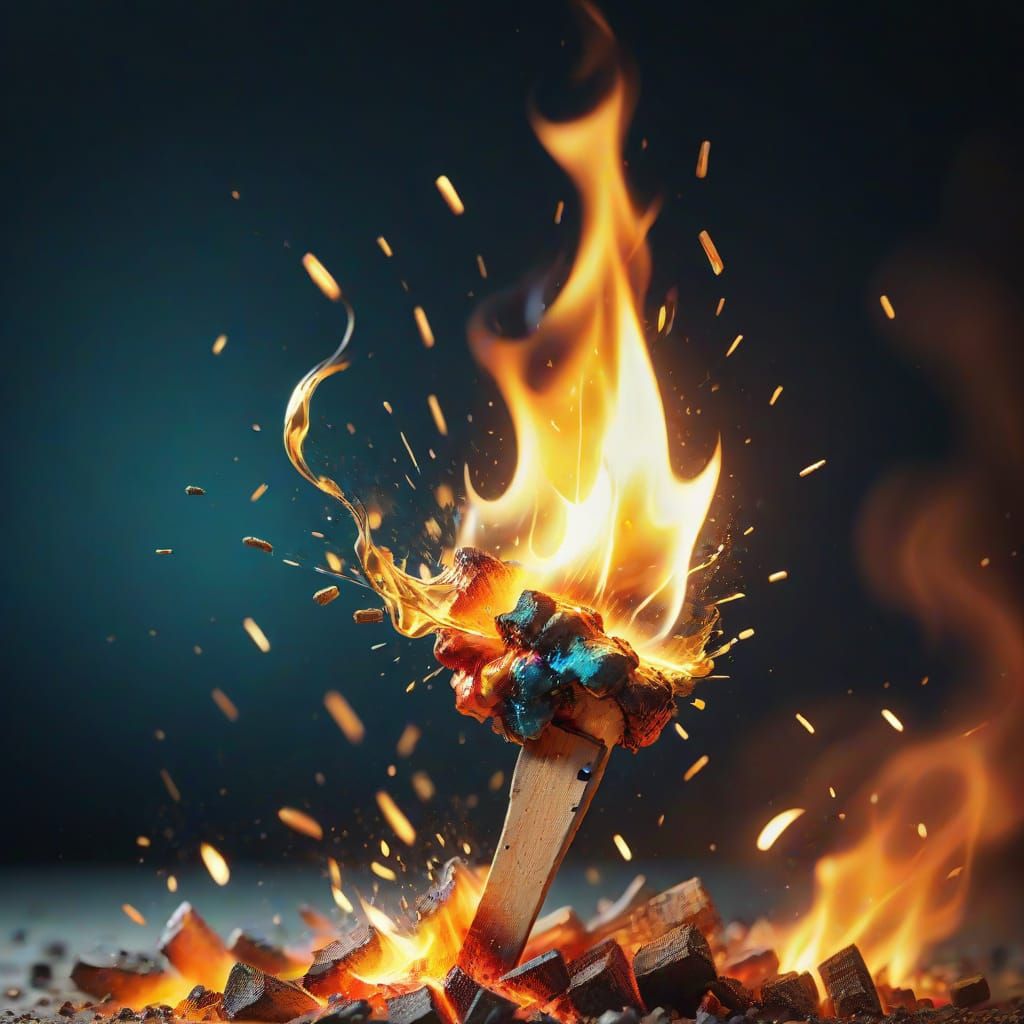 Match on fire