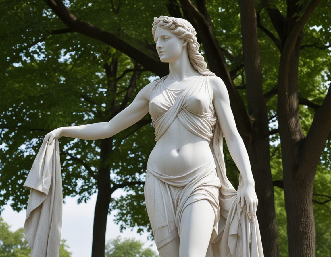 Marble Statue of Nike in Museum Park