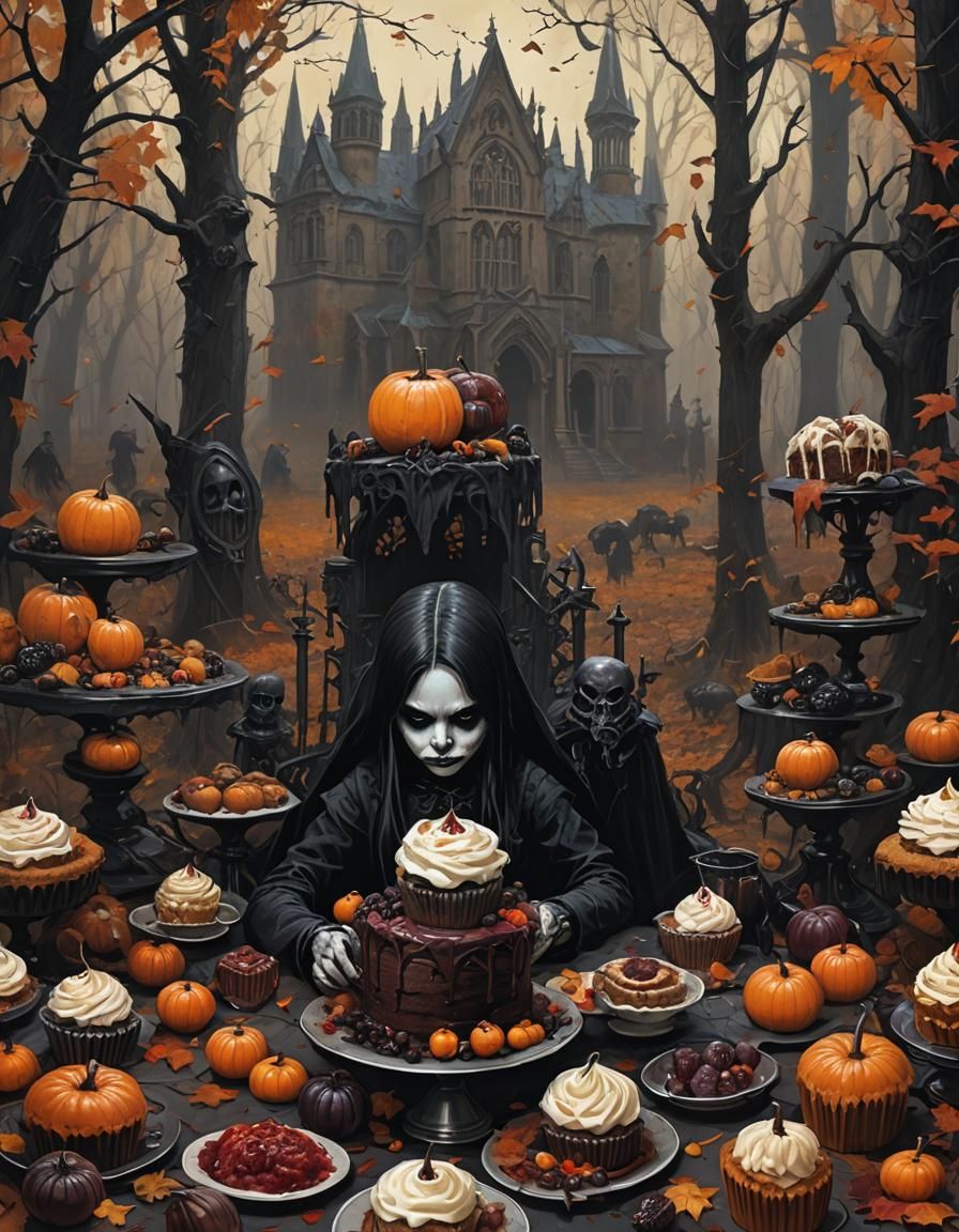 Gothic Autumn Dessert in Sinister Style