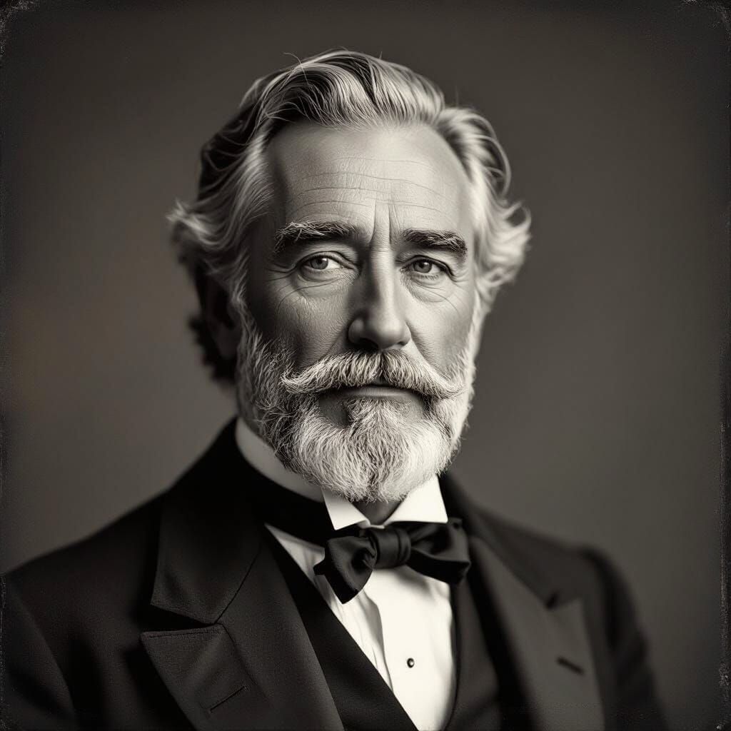 Monochromatic Portrait of a Distinguished Gentleman as Dague...