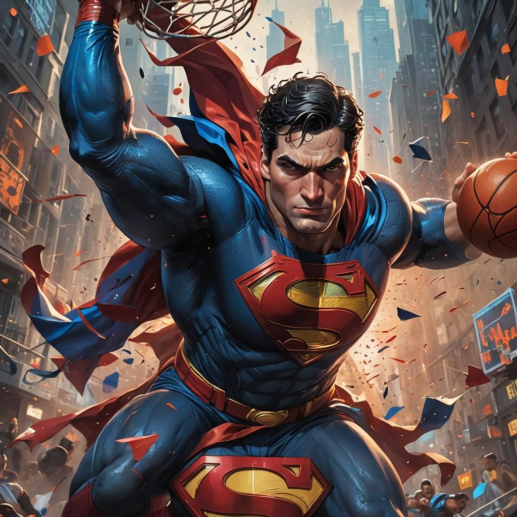 Superman Dunks on Batman: Detailed Concept Art