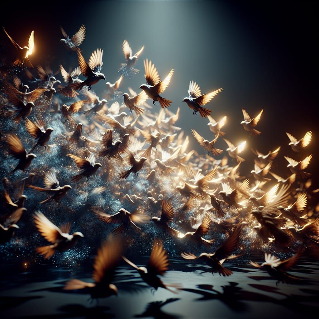 Swarm of Sparrows