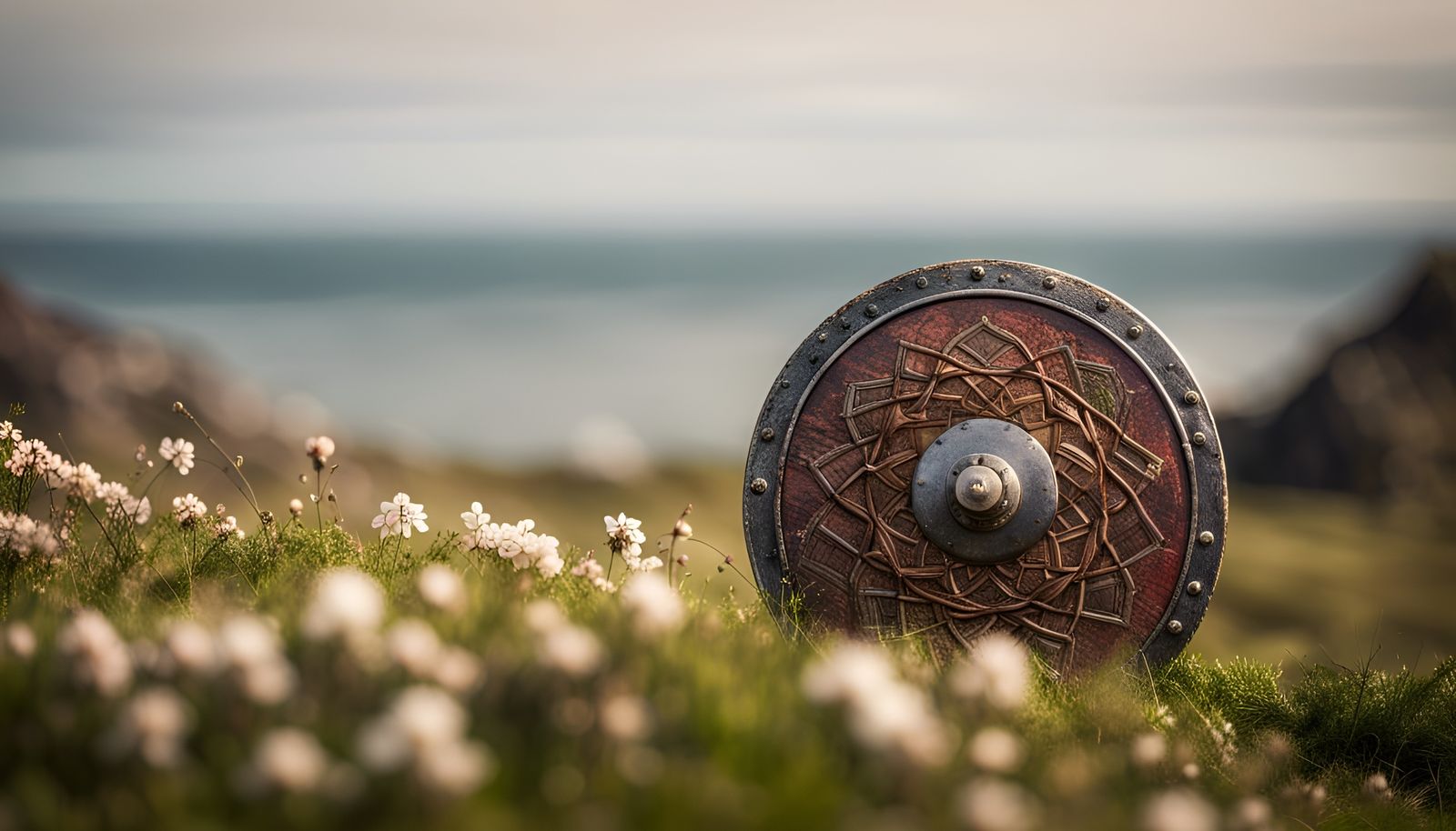 Viking Shield on Scottish Coast: Professional Photography