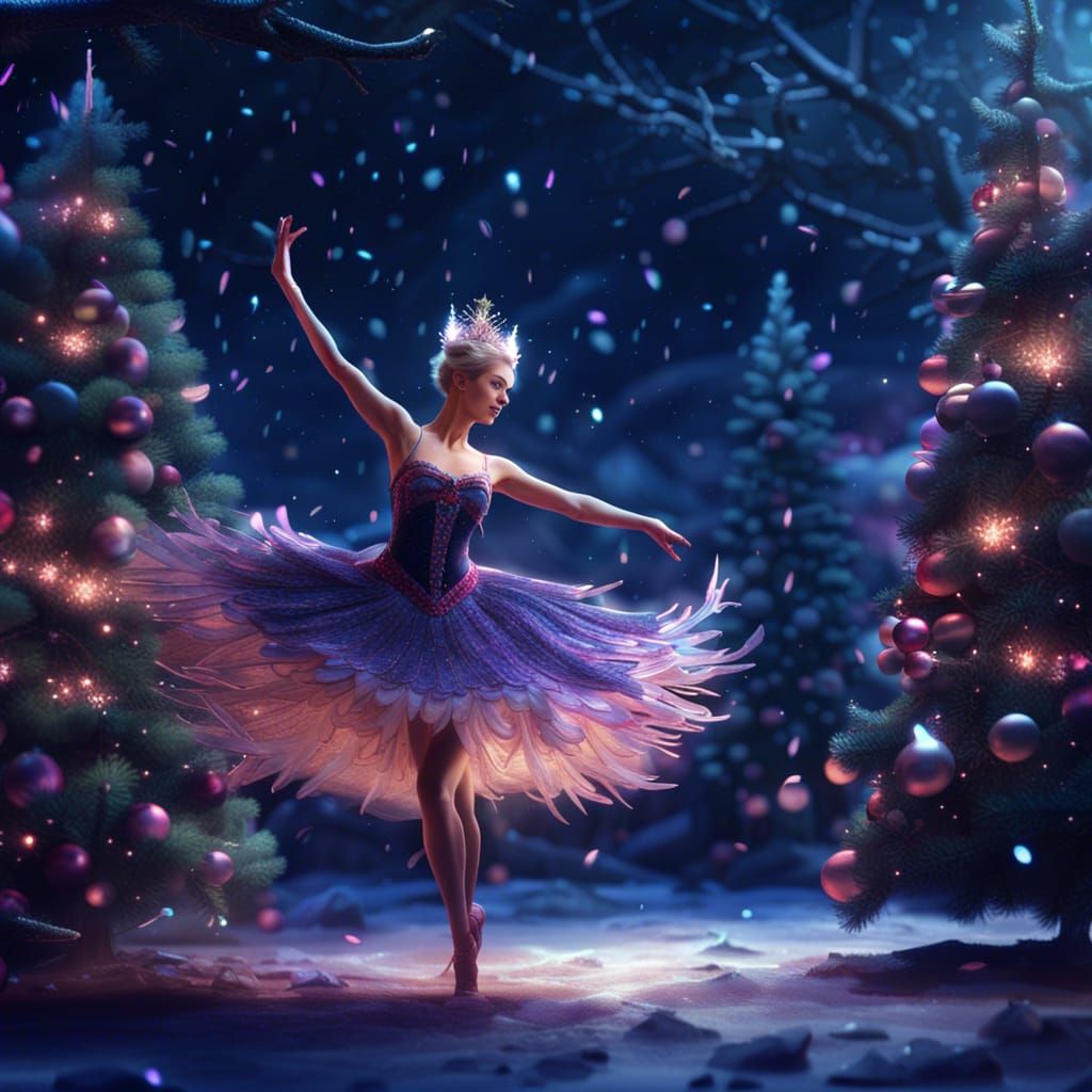 Sugar Plum Fairy Dances in Winter Wonderland