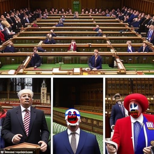 UK House of Commons full of MP clowns.