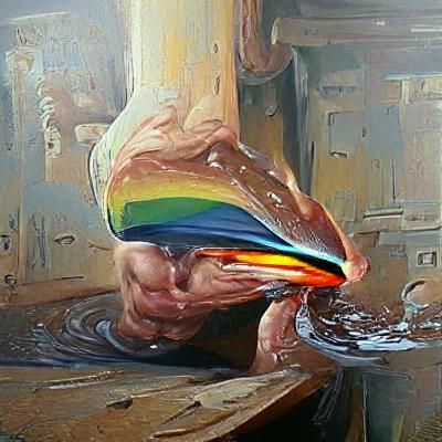 Word 'Gay' as Oil Painting by James Gurney