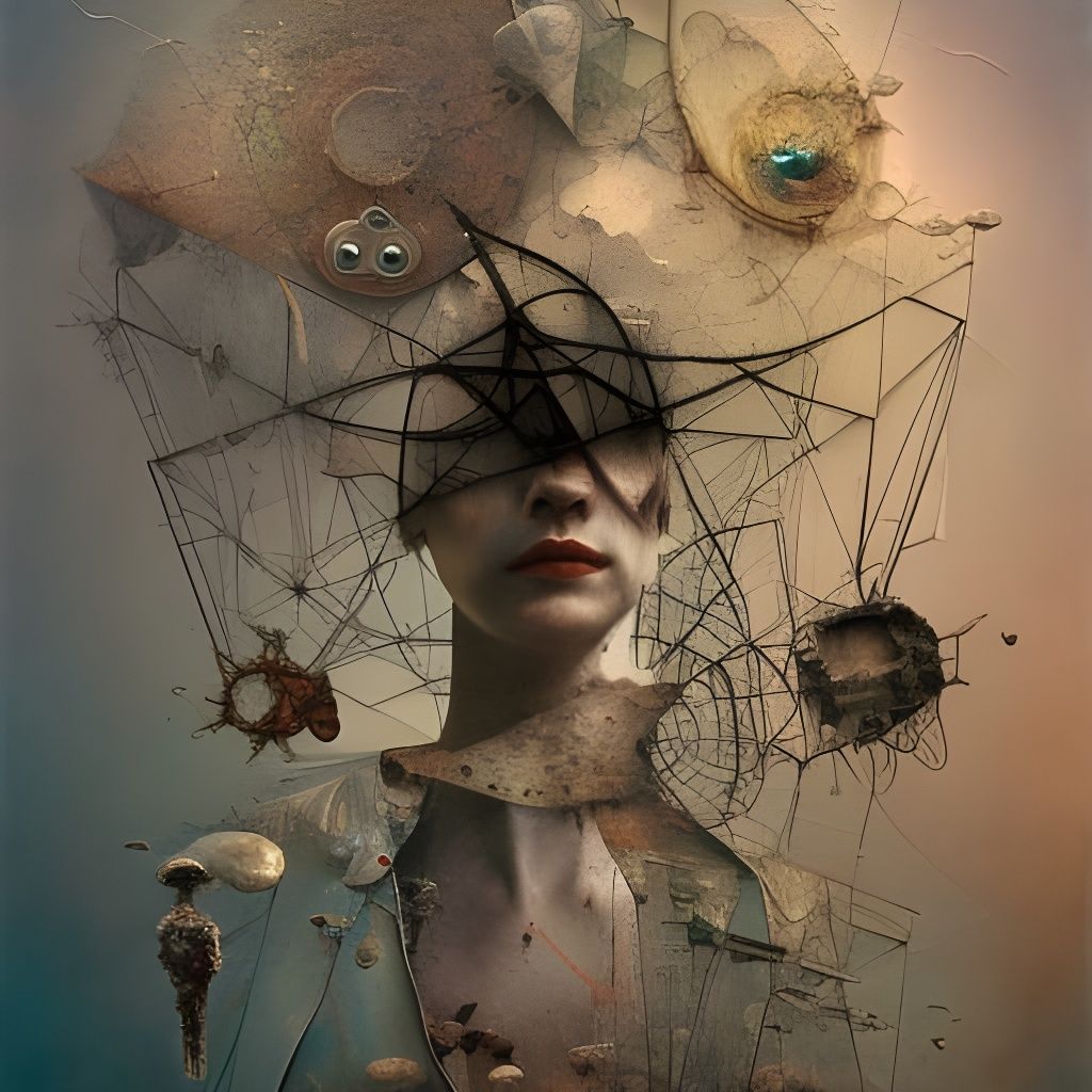 Surreal Mixed Media Collage with Found Objects