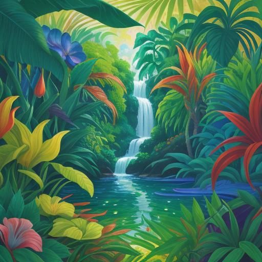 Mystical Dragon in a Magical Jungle