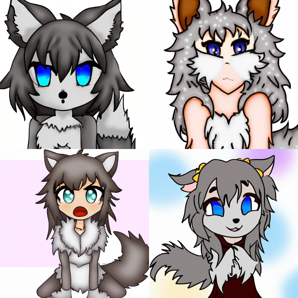 cute anime fluffy werewolf anime girl 4