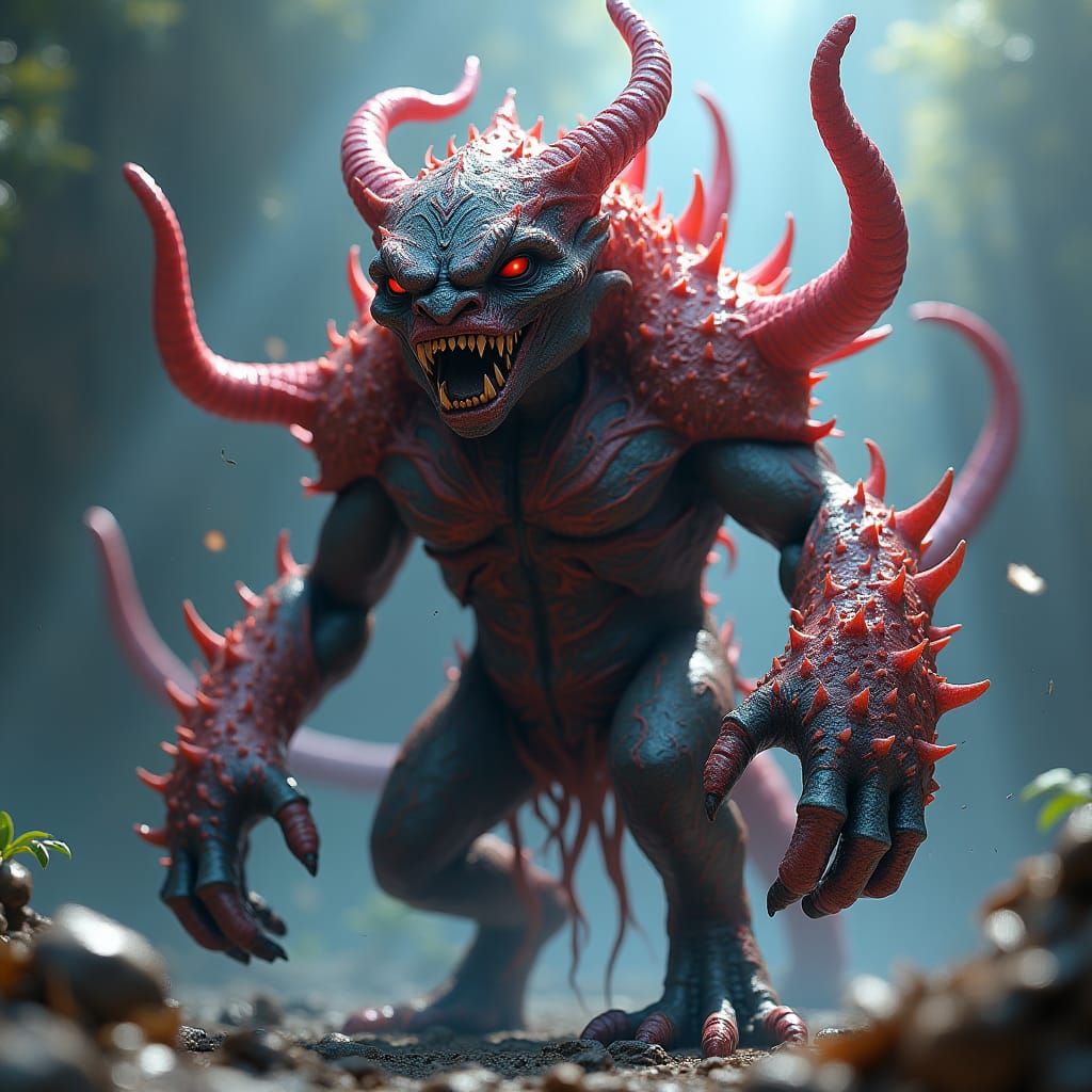 Detailed String Golem Matte Painting in Unreal Engine