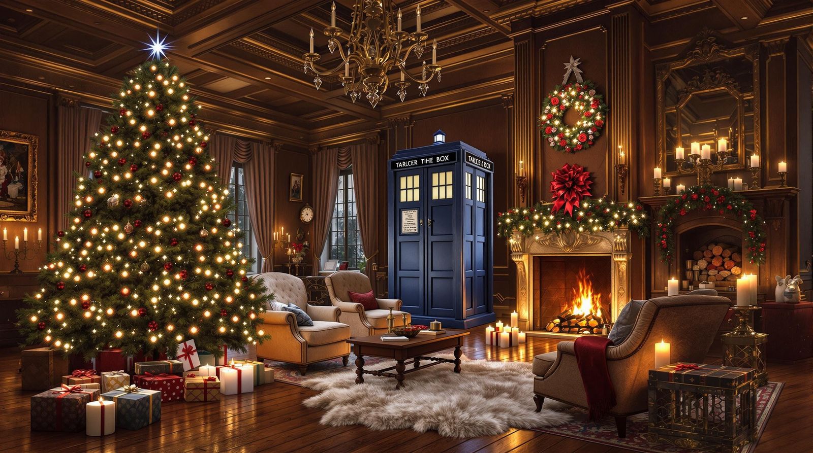 Timeless Christmas Cheer in a Grand Victorian Parlor