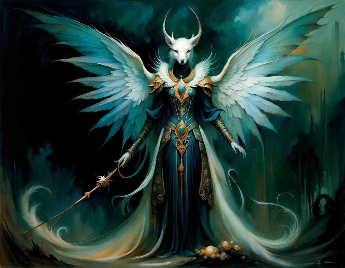 Spirit Animal Familiar in Surrealist Style