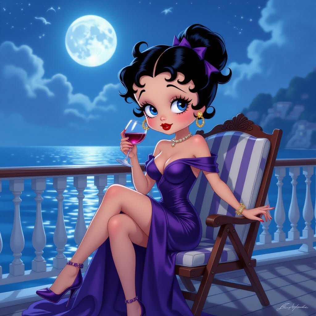 Ethereal Betty Boop Punk Fantasy on Cruise Ship