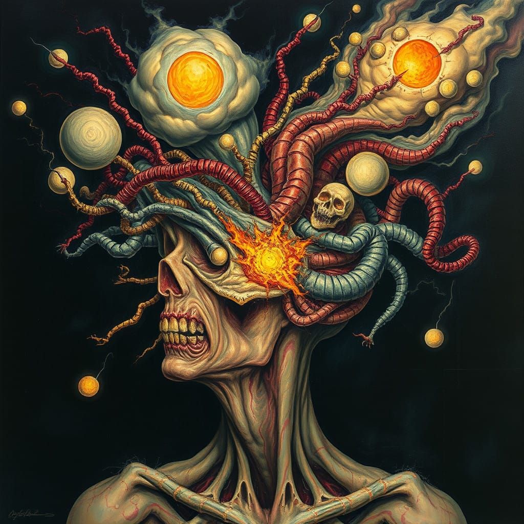 Distorted Mind in Haunting Surreal Landscape