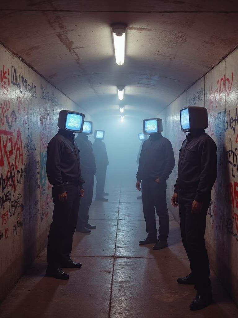 1970s Subway Humanoids With TV Heads