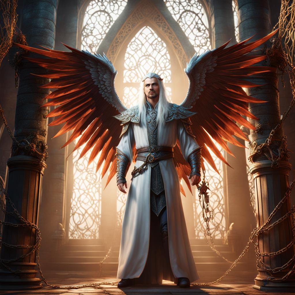 Winged Elf Imprisoned in Tower: Fantasy Concept Art