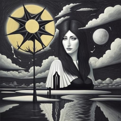 Abstract Surrealism in Black and White