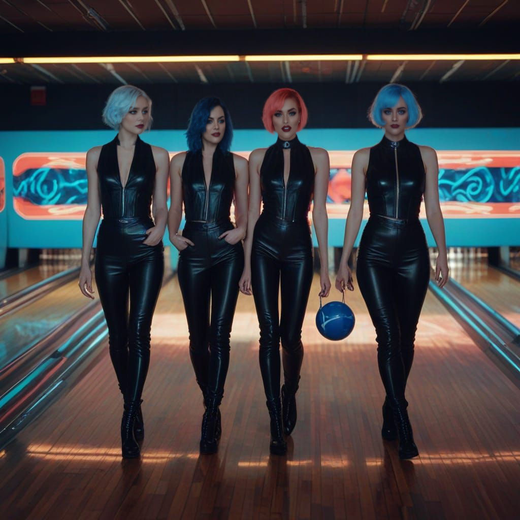 Sultry Blue Pin-Up Girls Bowling
