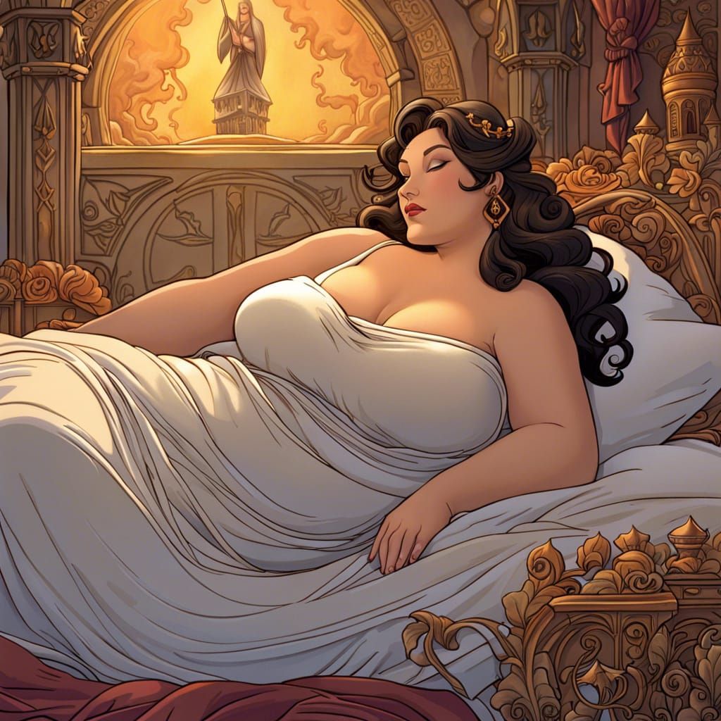 Curvy Goddess in Medieval Fantasy Style