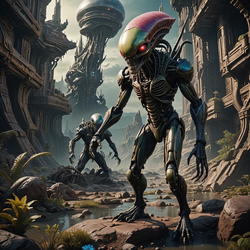 Fantastical Alien Concept Art in Deep Color