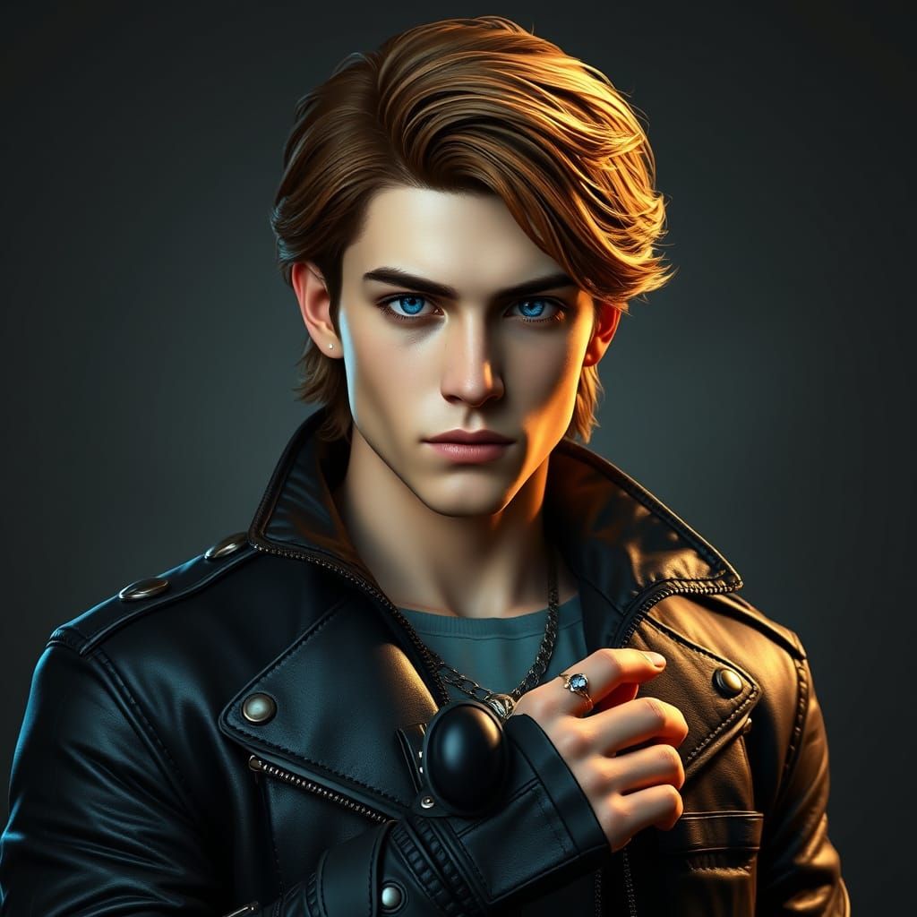 Handsome Prince Portrait in Ornate Hyperdetailed Style