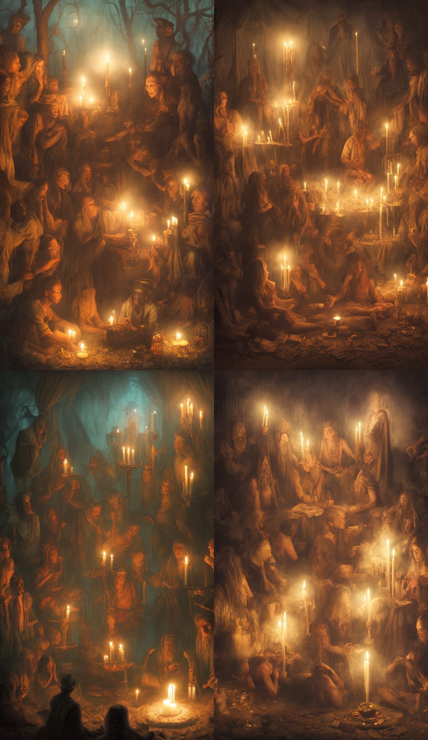 Voodoo Priest Summons Spirits in a Candlelit Ritual