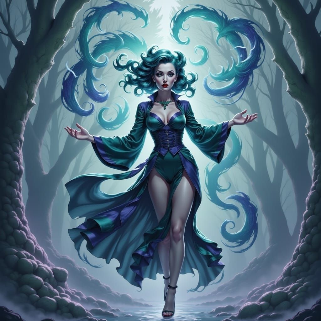 Mystical Mage in Dragon Aura, Anime Style