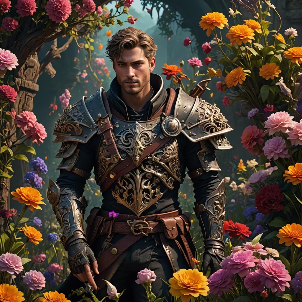 Tristan the Rogue: Flowers to Bones in Detailed Matte Painti...