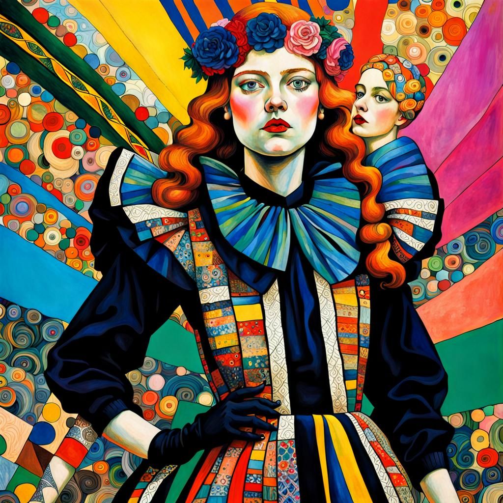 Maximalist Fashion Model Inspired by Classic Painters
