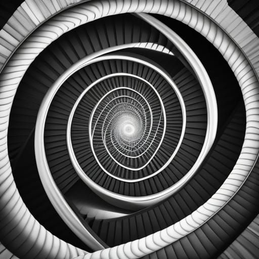 Surreal Infinite Staircase Inspired by M.C. Escher
