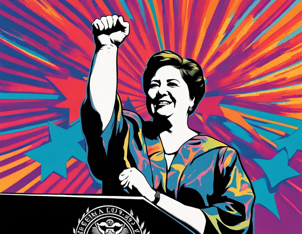 Elena Kagan Pop Art Screenprint With Psychedelic Flair