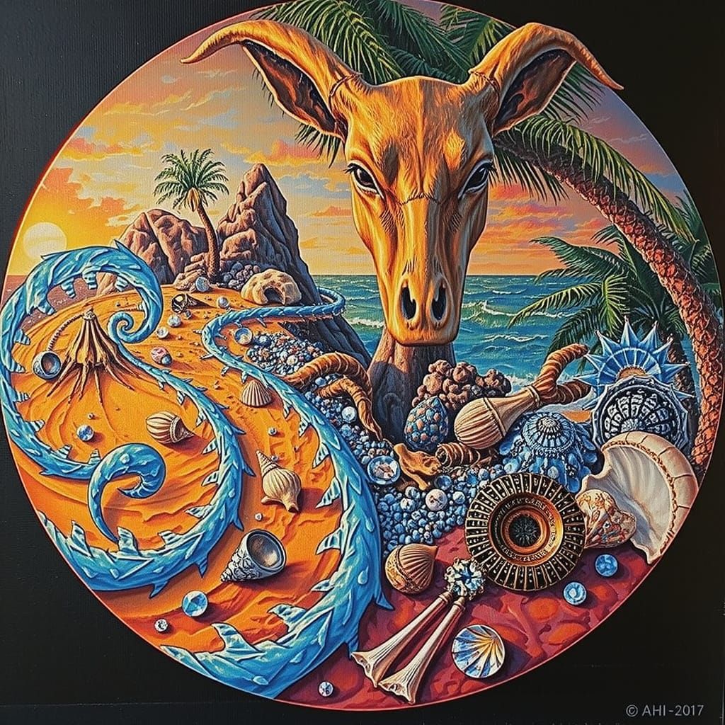 Sphinxstone Beach Scene with Detailed Elements