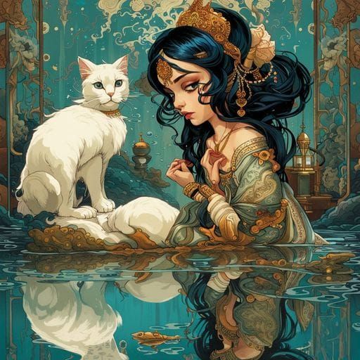 Ethereal Water Reflection Portrait