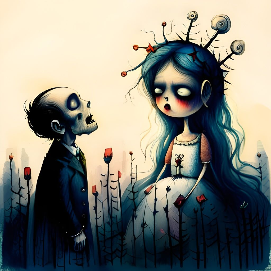 Chibi Voodoo Queen Curses a Man: Voxel Art