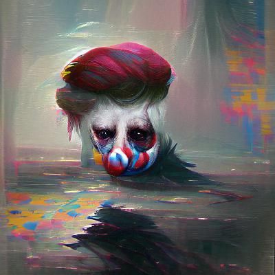 Sinister Sad Clown Portrait