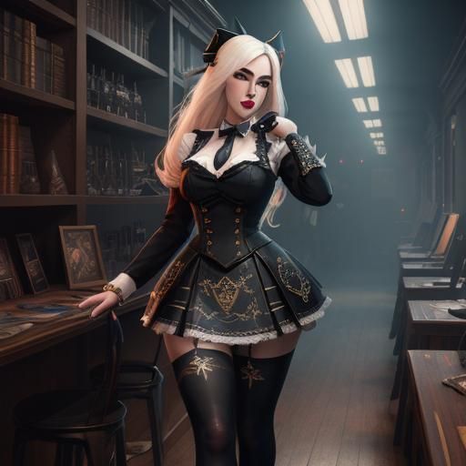 Vintage Pinup on Thirteenth Street: Hand-Painted Concept Art