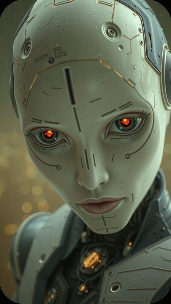 Cyberpunk Android Awakens to Empathy and Love in a Dystopian...