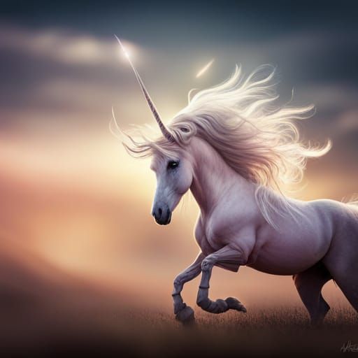 Fantasy Ent and Unicorn Portrait with Fairy