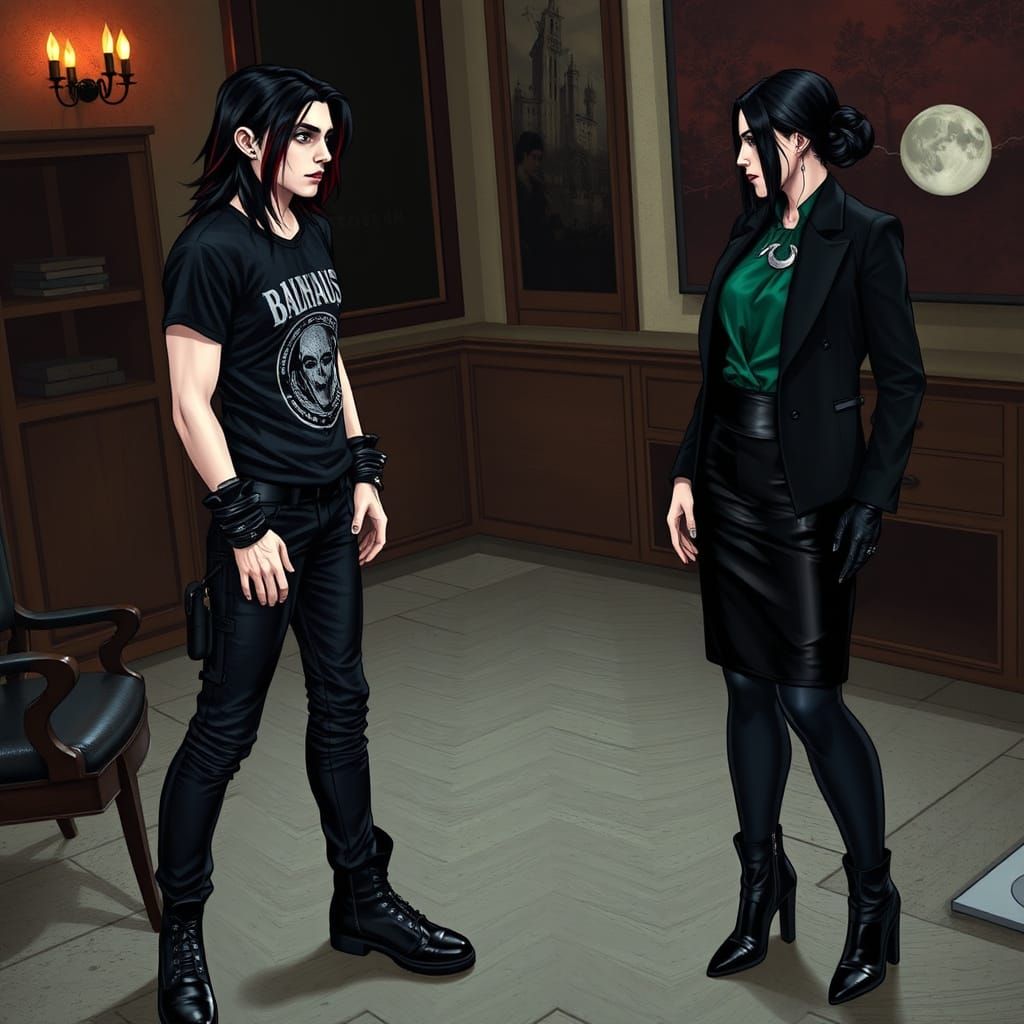 Gothic Rockstar Vampire Meets Renaissance Beauty in Haunting...