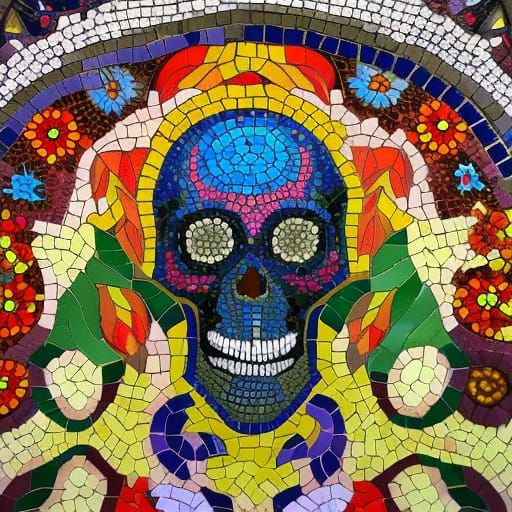 Skull mosaic