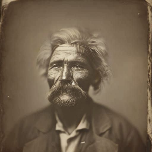 Proud Fisherman Portrait in Vintage Style