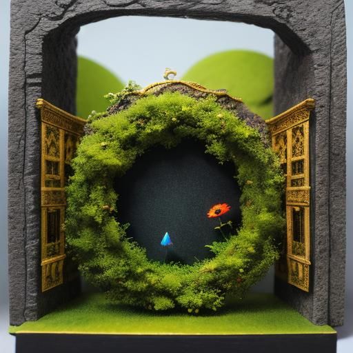 Whimsical Lilliputian Portal: A Digital Masterpiece
