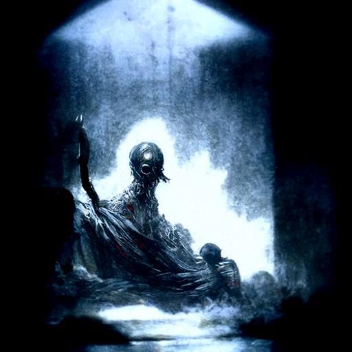 Horrific Entity in Gustave Doré Style