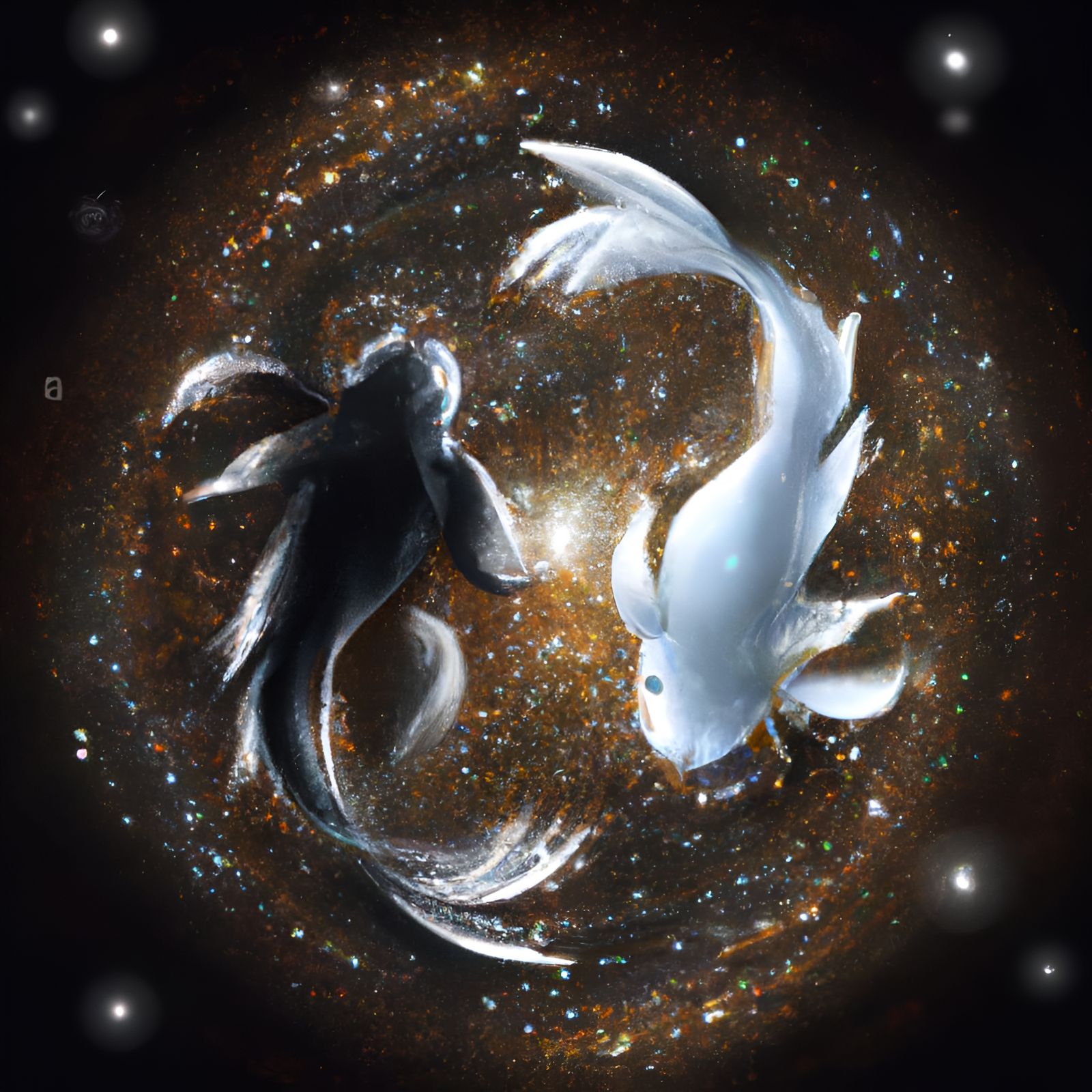 Yin Yang: Magical Fish Spirits in Moonlight