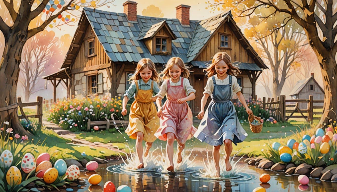 Whimsical Folk Art: Easter Fun at the Cottage